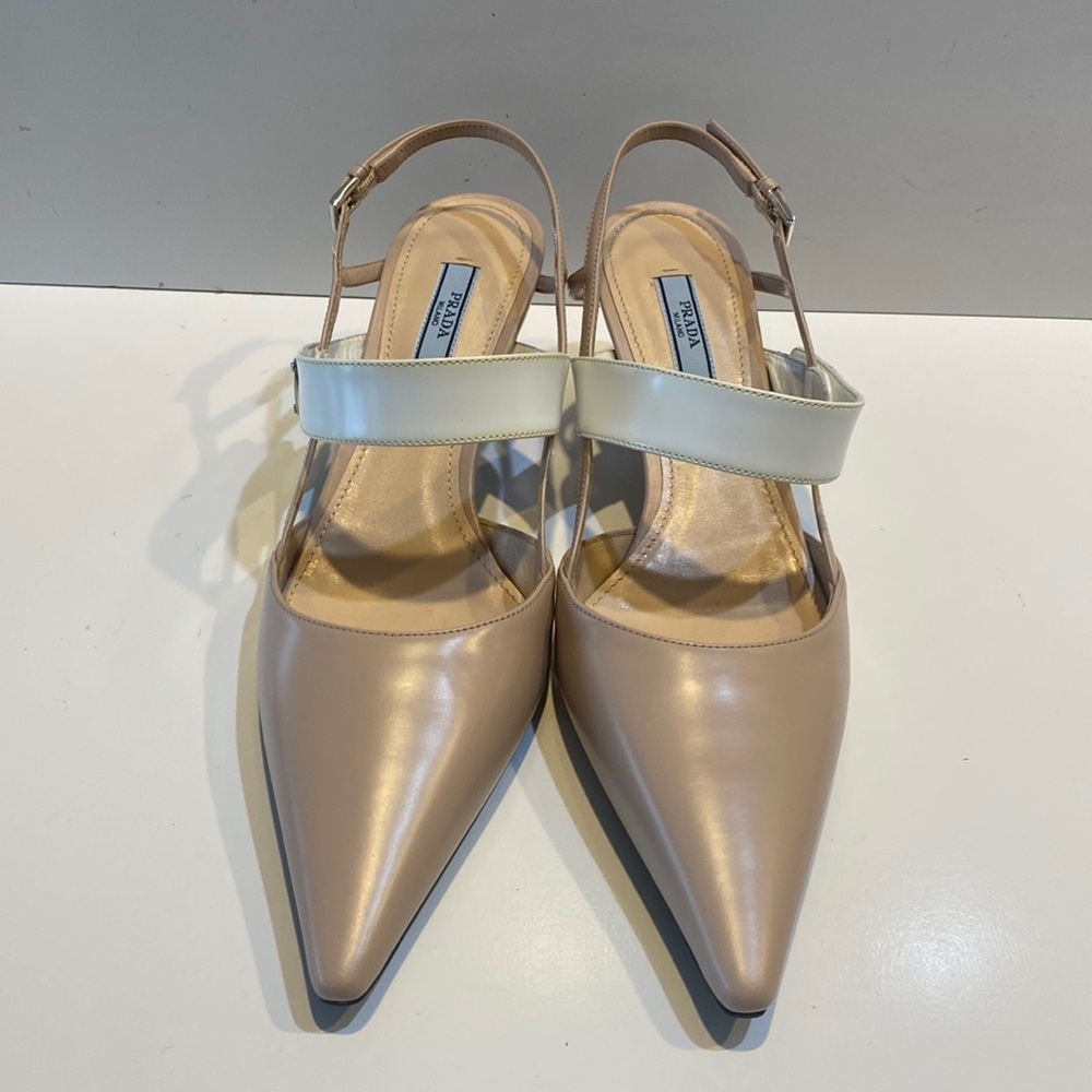 Prada Slingback Pump Heel - Nude
